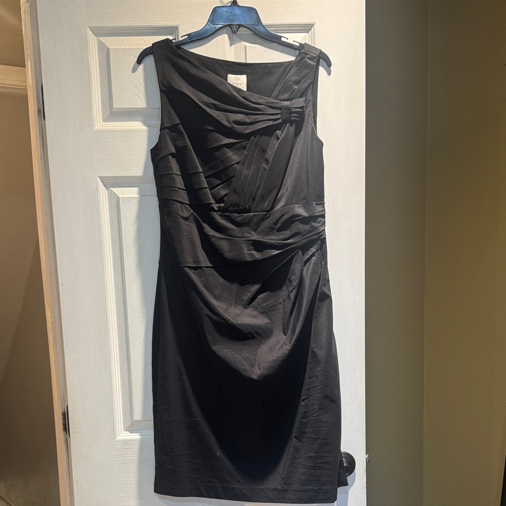 Suzi Chin for Maggy Boutique Asymmetrical Black Dress